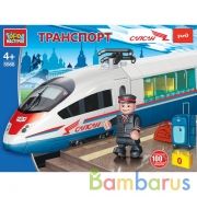 РЖД конструктор сапсан: СКОРОСТНОЙ ПОЕЗД, 145 дет. Город мастеров в кор.2*8шт | фото №0