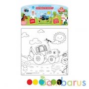 Набор д/тв-ва Синий ТРАКТОР холст для росписи 15*15 MultiArt в кор.48шт | фото №0