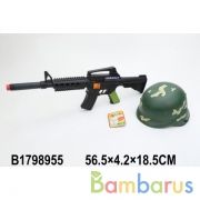 Набор оружия (какска+автомат трещетка, искрит) 6021-8D в сетке в кор.2*36шт | фото №0