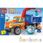 Конструктор УРАЛ бортовой с краном, 106 дет. Город мастеров в кор.2*18шт | фото №0