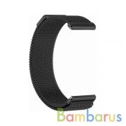 Сменный браслет 20мм (Amazfit GTR 42mm, Bip, Haylou LS01, LS02) миланская петля (Черный) | фото №0