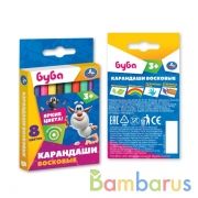 Восковые карандаши БУБА 8цв, буба Умка в кор.10*36шт | фото №0