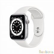 Часы Apple Watch Series 6 GPS 40mm Aluminum Case with Sport Band (серебристый / белый) MG283 | фото №0