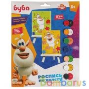 Набор д/дет тв-ва БУБА роспись холстов по контуру (2 шт,10х15 см с подставк), MultiArt в кор.50шт | фото №0