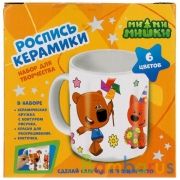 Набор д/дет тв-ва Ми-ми-мишки кружка для росписи (краски, кисточка) MultiArt в кор.24шт | фото №0