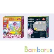 Набор для детского тв-ва, СМЕШАРИКИ раскраска пластилином МУЛЬТИ АРТ в кор.10шт | фото №0