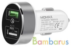 Автомобильное зарядное устройство MOMAX UC9 2xUSB Quick Charge 3.0 30W (Белый) | фото №0