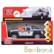 Машина металл Пикап полиция 13,3см, свет+звук, открыв. двери, инерц. в кор. Технопарк в кор.2*24шт | фото №0