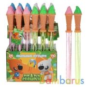 Мыл.пузыри Ми-ми-мишки колба с игрушкой,мороженое,110мл, 37см, диспл. ИГРАЕМ ВМЕСТЕ уп-24шт в кор6уп | фото №0