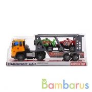 Трейлер инерц. с 2-мя машинками, цвет в ассорт. в пласт. 31*9*12см в кор.2*48шт | фото №0