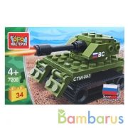 Конструктор "танк", 34дет. в кор. Город мастеров в кор.80шт | фото №0