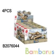 Конструктор пласт. танк, с фигуркой, в ассорт. в кор. в дисплее уп-4шт в кор.12уп | фото №0