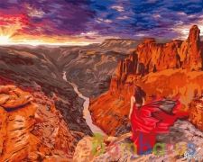 РИСОВАНИЕ ПО НОМЕРАМ НА ХОЛСТЕ, ВЗГЛЯД В БЕСКОНЕЧНОСТЬ, РАЗМЕР 40*50 в кор.22шт | фото №0