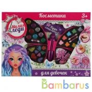 Косметика для девочек тени, тени с блестками блеск палитра кор МИЛАЯ ЛЕДИ в кор.12шт | фото №0