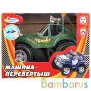 МАШИНА-ПЕРЕВЕРТЫШ "ИГРАЕМ ВМЕСТЕ" НА БАТ. СО СВЕТОМ, В АССОРТ. В РУСС. КОР. 14*10*10СМ в кор.48шт | фото №0