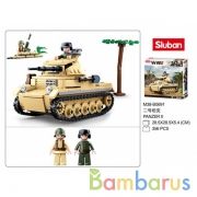 Конструктор пласт. танк с фигурками, 356дет. в русс. кор. в кор.32шт | фото №0