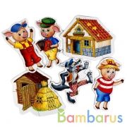 МАКСИ-ПАЗЛ "УМКА" ТРИ ПОРОСЕНКА. 6 ДЕТАЛЕЙ (КАРТОН) НА БЛИСТЕРЕ В КОР. в кор.50шт | фото №0