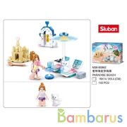 Конструктор пласт. пляж, с фигуркой и аксесс., 102дет. в русс. кор. в кор.72шт | фото №0