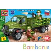 Группа ГАЗ конструктор газ садко бортовой с солдатами, 114 дет. Город мастеров в кор.2*18шт | фото №0