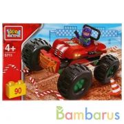 Конструктор "Город мастеров" ралли: джип с большими колесами, с фигуркой, 90дет. в кор.2*18шт | фото №0