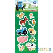 Мягкие многораз. наклейки 97*227мм Синий ТРАКТОР Умка уп-10шт в кор.40уп | фото №0