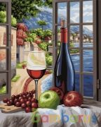 РИСОВАНИЕ ПО НОМЕРАМ НА ХОЛСТЕ, ИЗЫСКАННЫЙ ВЕЧЕР, РАЗМЕР 40*50 в кор.22шт | фото №0