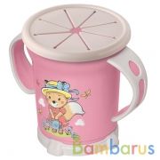 ЧАШКА ДЛЯ СУХИХ ЗАВТРАКОВ С ДЕКОРОМ, 270 МЛ (РОЗОВЫЙ) в кор.12шт | фото №0