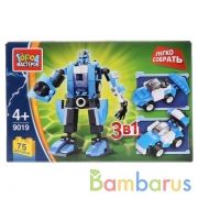 КОНСТРУКТОР "ГОРОД МАСТЕРОВ"  РОБОТ 3в1, 75дет. в русс. кор. в кор.80шт | фото №0