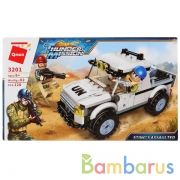 Конструктор пласт. джип с фигурками и аксесс., 128дет. в кор. в кор.48шт (Собран) | фото №0