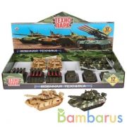 Машина металл ВОЕННАЯ ТЕХНИКА, 12 см, подв. дет., инерц., в ассорт., Технопарк уп-12шт в кор.2*4уп | фото №0