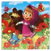 Набор из 9-и кубиков  в пленке Маша И МЕДВЕДЬ ИГРАЕМ ВМЕСТЕ в кор.30наб | фото №0