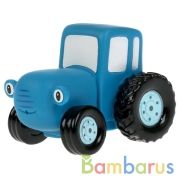 Игрушка пластизоль для ванны Синий ТРАКТОР 10 см, 1шт, сетка КАПИТОШКА в кор.50шт | фото №0