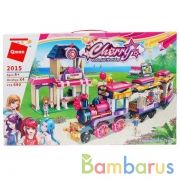 Конструктор пласт. поезд, с фигурками и аксесс., 690дет. в кор. в кор.9шт | фото №0