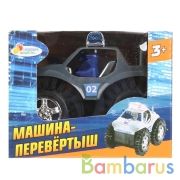 Машина-перевертыш на бат. полиция, с фигурками в кор. 12*9*9,5см Играем вместе в кор.2*84шт | фото №0