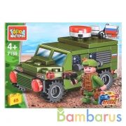 Конструктор "Город мастеров" армия: бронемашина, с фигуркой, 65дет. в русс. кор. в кор.80шт | фото №0