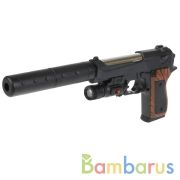 Пистолет с лазер. прицелом, с фонариком P2118 в кор. в кор.120шт | фото №0