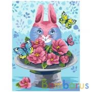 РИСОВАНИЕ ПО НОМЕРАМ НА ХОЛСТЕ, ЗАЙКА, РАЗМЕР 40*50 в кор.22шт | фото №0