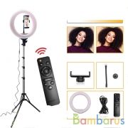 Кольцевая лампа Ring Supplementary Lamp Dimmable с держателем для смартфона, со штативом и пультом 32 см | фото №0