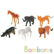 НАБОР ИЗ 6-И ДИКИХ ЖИВОТНЫХ "ИГРАЕМ ВМЕСТЕ" 7,5-10СМ, В АССОРТ. В ПАК. (РУСС. УП.) в кор.8*24наб | фото №0