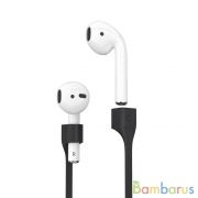 Силиконовый шнурок Deppa для AirPods (Черный) | фото №0