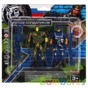 Набор солдатик с оружием блистер, 20*18*3см ИГРАЕМ ВМЕСТЕ в кор.2*80шт | фото №0