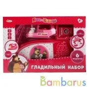 ГЛАДИЛЬНЫЙ НАБОР "МАША И МЕДВЕДЬ" ТМ "ИГРАЕМ ВМЕСТЕ" НА БАТ. СО СВЕТОМ В РУСС. КОР. в кор.2*12шт | фото №0