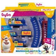 Железная дорога мультяшная БУБА длина пути 126, кор.25*20,5*4см ИГРАЕМ ВМЕСТЕ в кор.2*54шт | фото №0