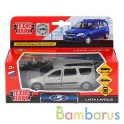 Машина металл LADA Largus 12см, инерц., открыв. двери, цвет серебр. в кор. Технопарк в кор.2*24шт | фото №0