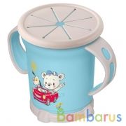 ЧАШКА ДЛЯ СУХИХ ЗАВТРАКОВ С ДЕКОРОМ, 270 МЛ (ГОЛУБОЙ) в кор.12шт | фото №0