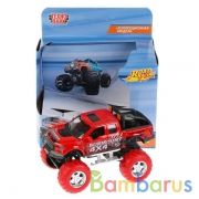 Машина металл "ДЖИП ROAD RACING", 12см, инерц., свет+звук, красн, в кор. Технопарк в кор.2*36шт | фото №0