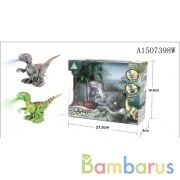 Заводная игрушка динозавр, со светом, с аксесс., в ассорт. в кор. в кор.2*36шт | фото №0