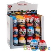 ГОРОДСКОЙ ТРАНСПОРТ "ТЕХНОПАРК" МЕТАЛЛ. 7,5СМ В АССОРТ. В ЯЙЦЕ В ДИСПЛЕЕ УП-36ШТ в кор.2*3уп | фото №0