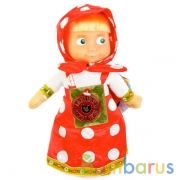 МЯГКАЯ ИГРУШКА "МУЛЬТИ-ПУЛЬТИ" МАША 22СМ(М/Ф МАША И МЕДВЕДЬ), ПЛАСТ. ЛИЦО, РУСС.ЧИП В ПАК.в кор.24шт | фото №0