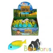 Игрушка пластизоль тянучка Играем вместе мор.рыбка 16,5см 3асс. в дисплее уп-12шт в кор.10уп | фото №0